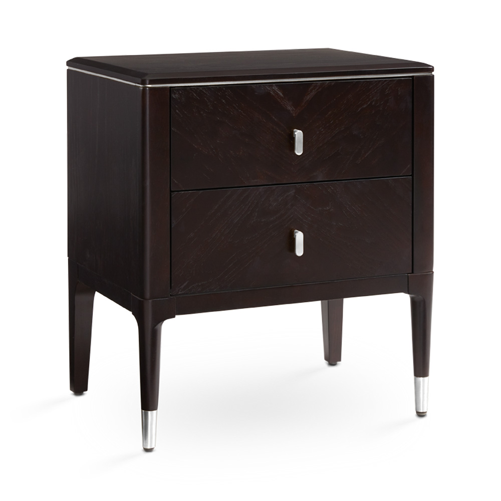 Colette Nightstand: Silver